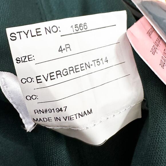 After Six 1566 Strapless High Slit Chiffon Bridesmaid Dress Evergreen Size 4 NWT - Picture 11 of 13